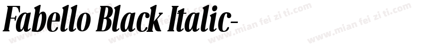 Fabello Black Italic字体转换